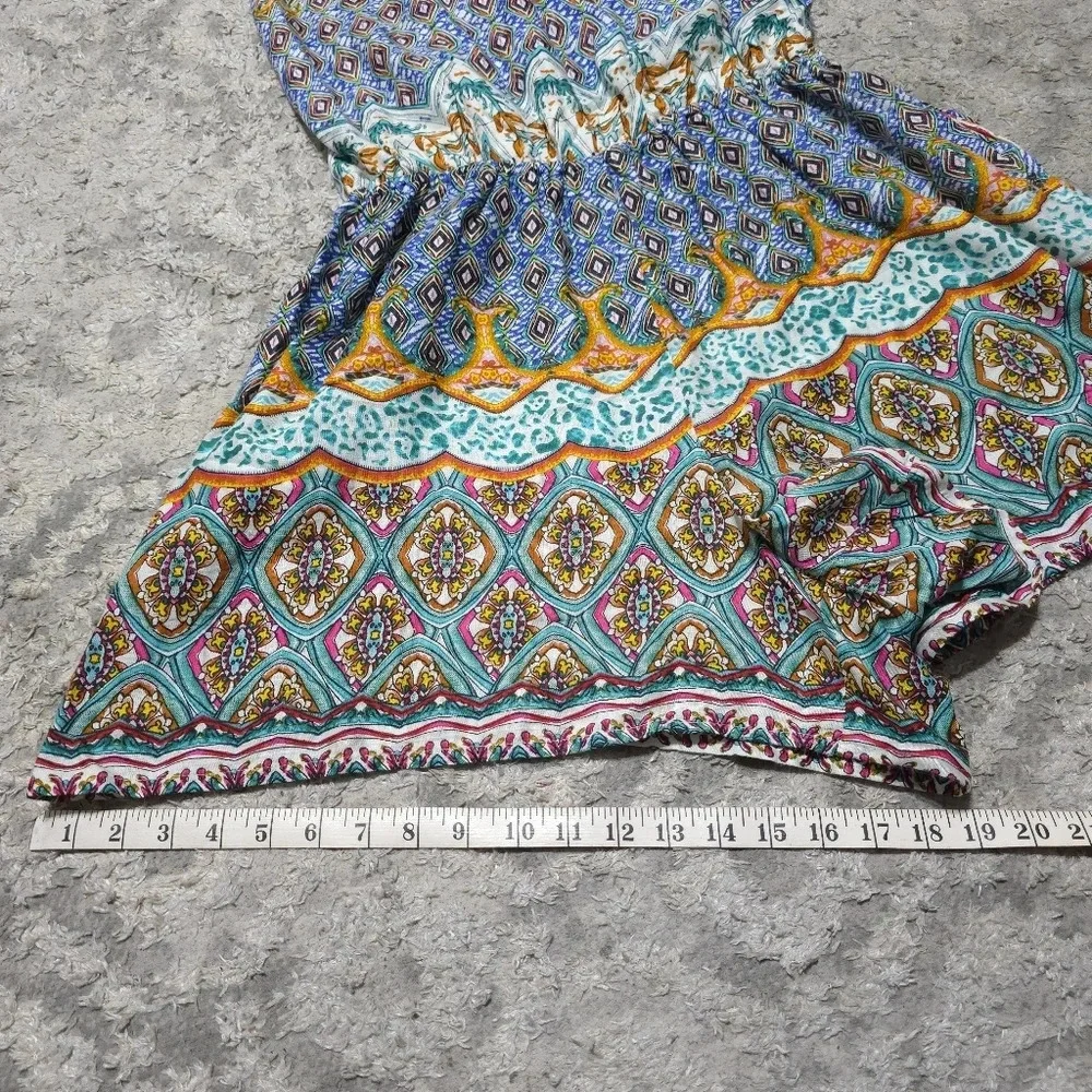 ✨️4/$20 Strappy Geometric Color Kaleidescope Romper, 100 Viscose, M - Picture 13 of 16